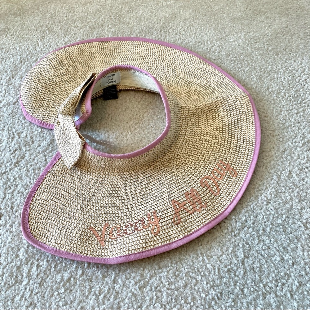 DAVID AND YOUNG Vacay All Day Bow Straw Sun Hat